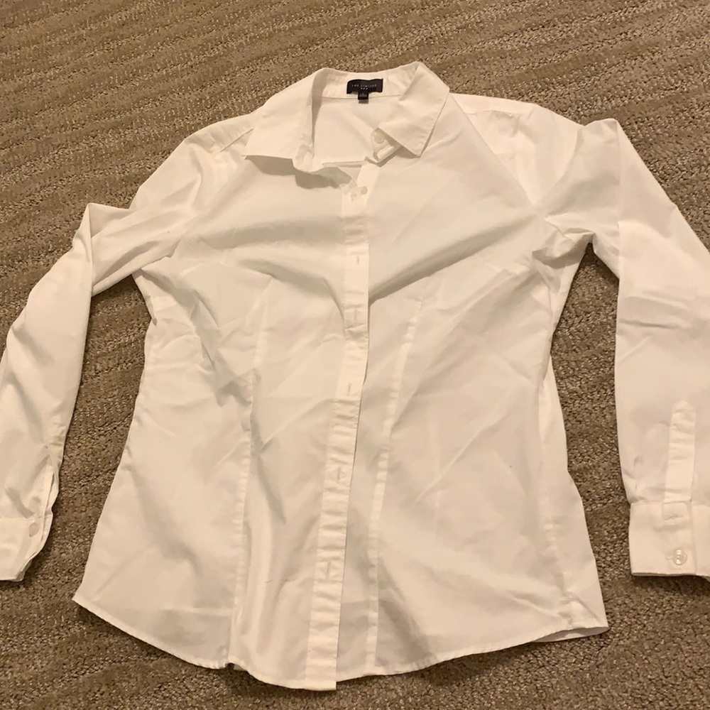White button up top